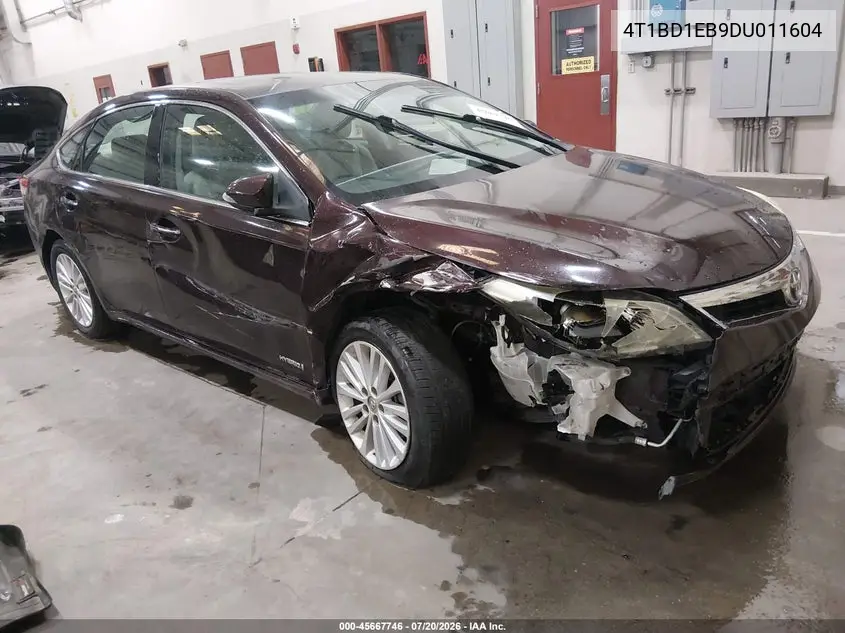 2013 Toyota Avalon Hybrid Xle Premium VIN: 4T1BD1EB9DU011604 Lot: 45667746