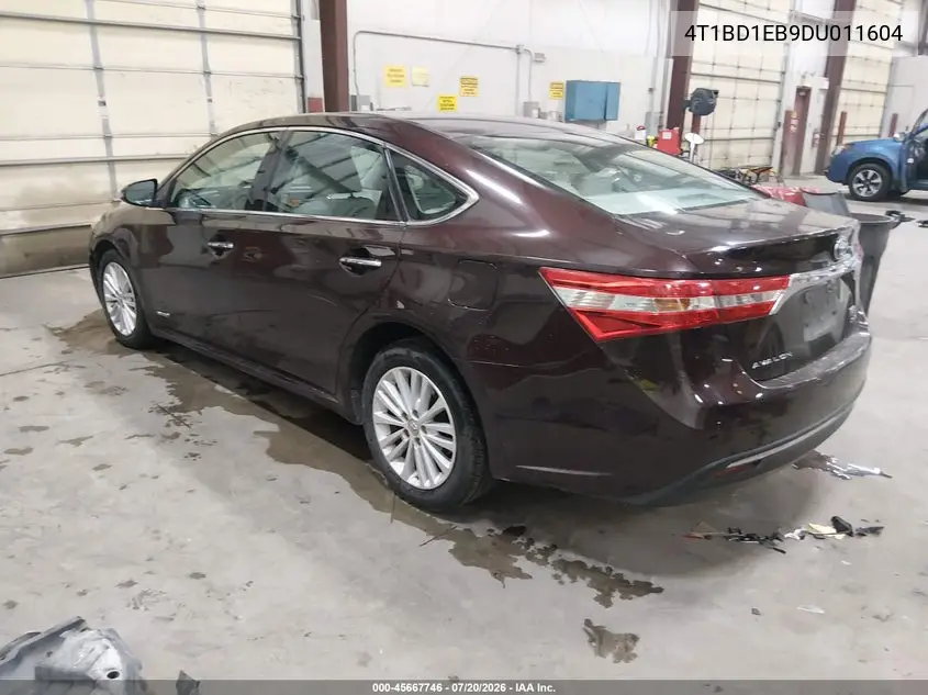 2013 Toyota Avalon Hybrid Xle Premium VIN: 4T1BD1EB9DU011604 Lot: 45667746