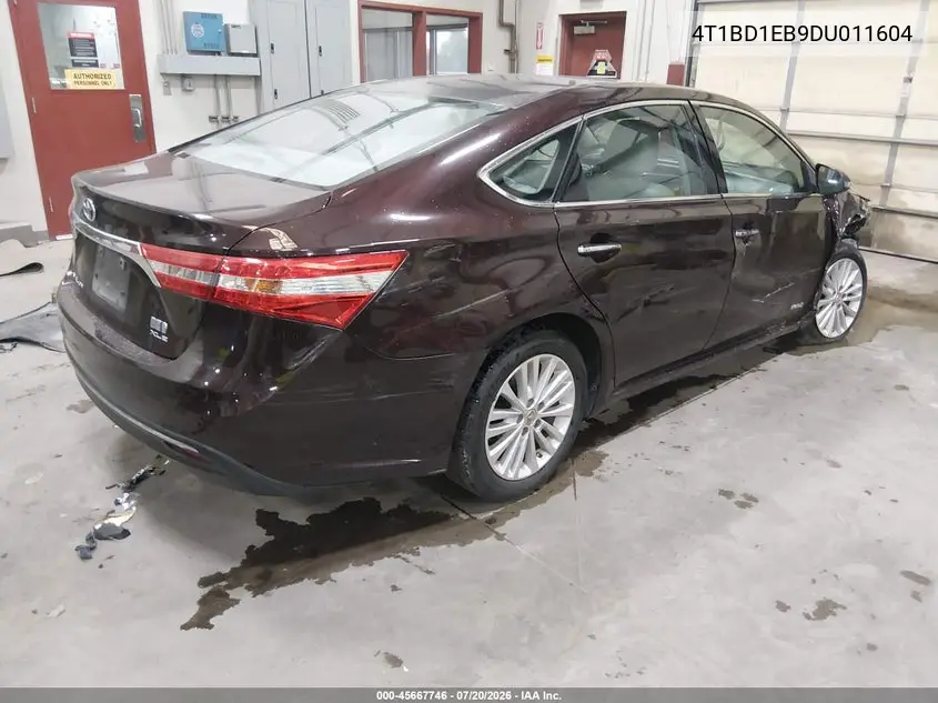 2013 Toyota Avalon Hybrid Xle Premium VIN: 4T1BD1EB9DU011604 Lot: 45667746