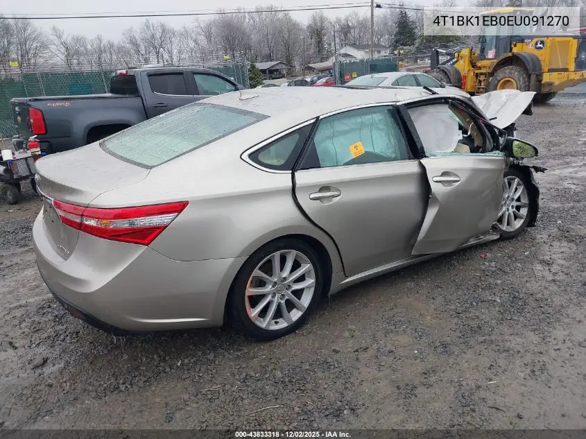 4T1BK1EB0EU091270 2014 Toyota Avalon Limited