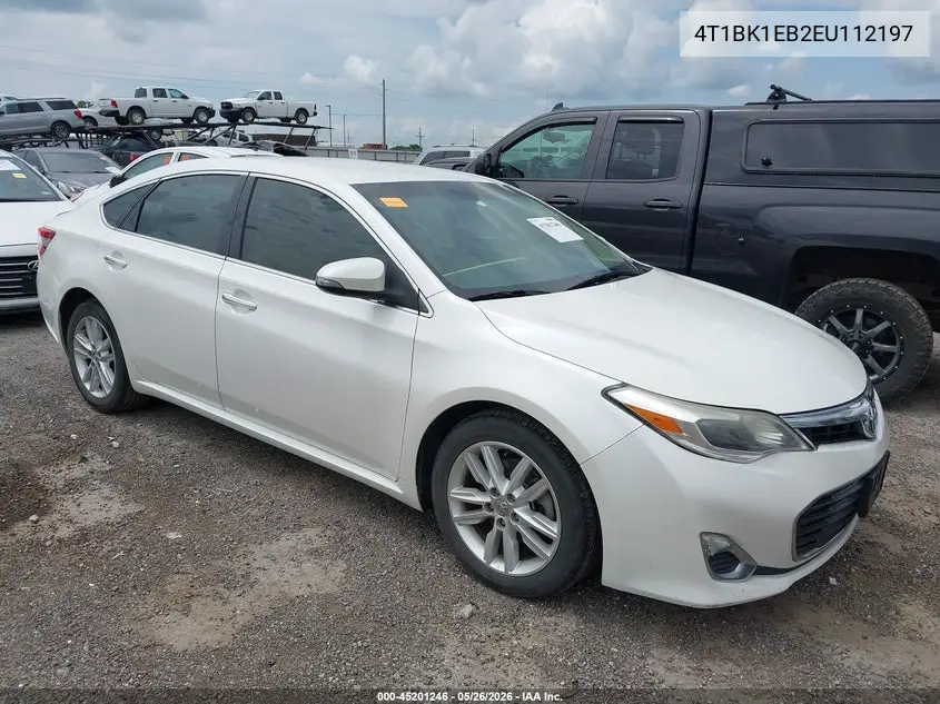 2014 Toyota Avalon Xle VIN: 4T1BK1EB2EU112197 Lot: 45201246