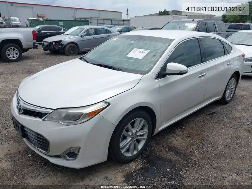 2014 Toyota Avalon Xle VIN: 4T1BK1EB2EU112197 Lot: 45201246