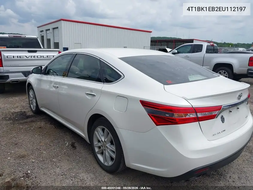 2014 Toyota Avalon Xle VIN: 4T1BK1EB2EU112197 Lot: 45201246