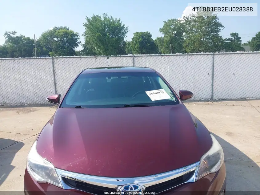 2014 Toyota Avalon Hybrid Xle Touring VIN: 4T1BD1EB2EU028388 Lot: 45563979