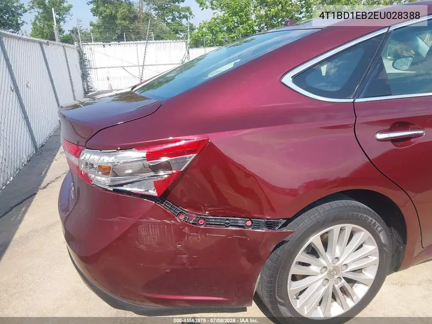 2014 Toyota Avalon Hybrid Xle Touring VIN: 4T1BD1EB2EU028388 Lot: 45563979
