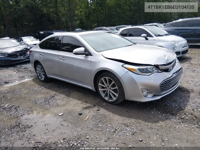 2014 Toyota Avalon Xle Touring VIN: 4T1BK1EB6EU104135 Lot: 45614133