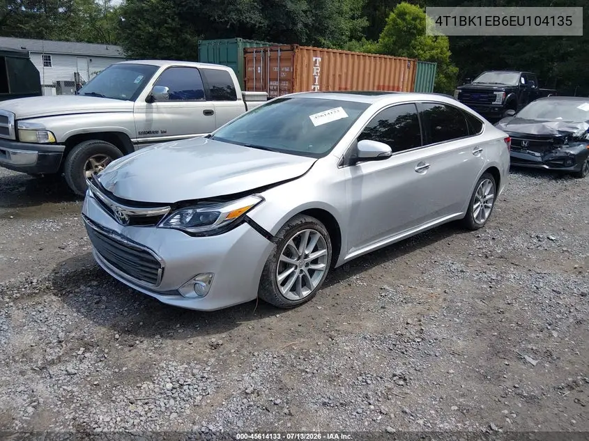 2014 Toyota Avalon Xle Touring VIN: 4T1BK1EB6EU104135 Lot: 45614133