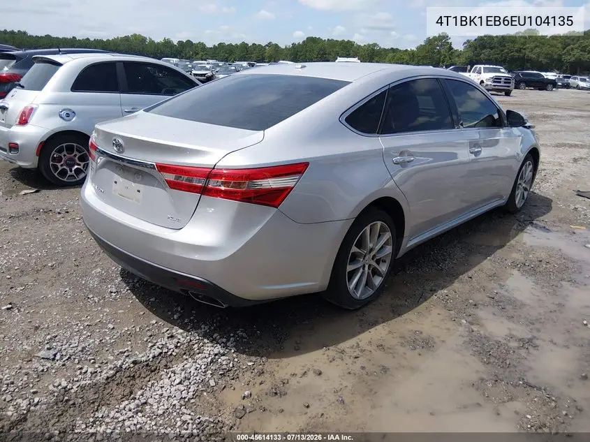 2014 Toyota Avalon Xle Touring VIN: 4T1BK1EB6EU104135 Lot: 45614133
