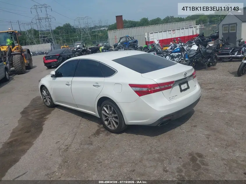 2014 Toyota Avalon Xle Touring VIN: 4T1BK1EB3EU119143 Lot: 45634109