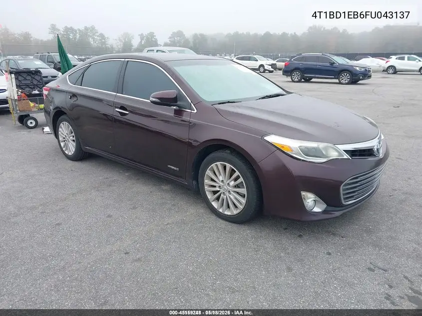 4T1BD1EB6FU043137 2015 Toyota Avalon Hybrid Xle Touring
