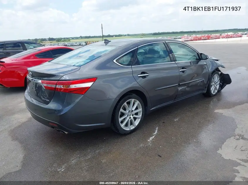 2015 Toyota Avalon Limited VIN: 4T1BK1EB1FU171937 Lot: 45289947