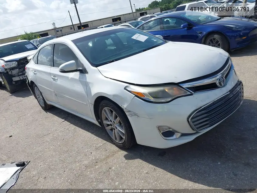 2015 Toyota Avalon Xle VIN: 4T1BK1EB0FU136791 Lot: 45433589