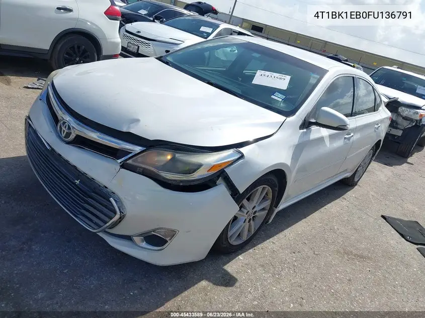2015 Toyota Avalon Xle VIN: 4T1BK1EB0FU136791 Lot: 45433589