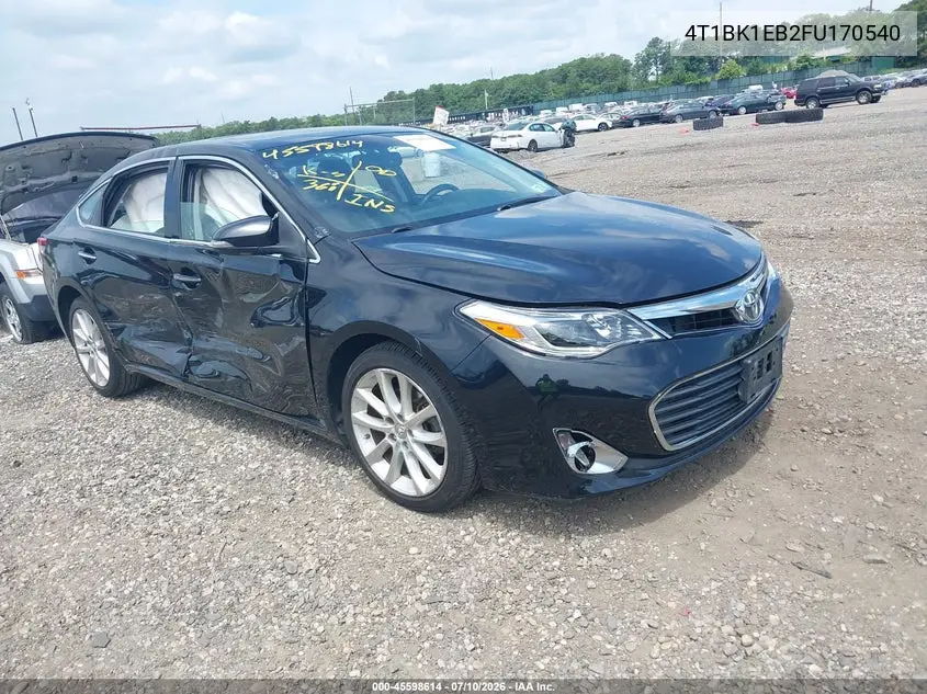 2015 Toyota Avalon Limited VIN: 4T1BK1EB2FU170540 Lot: 45598614