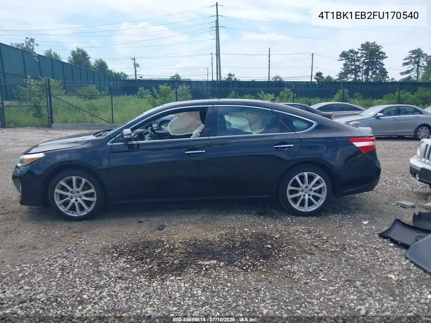 2015 Toyota Avalon Limited VIN: 4T1BK1EB2FU170540 Lot: 45598614