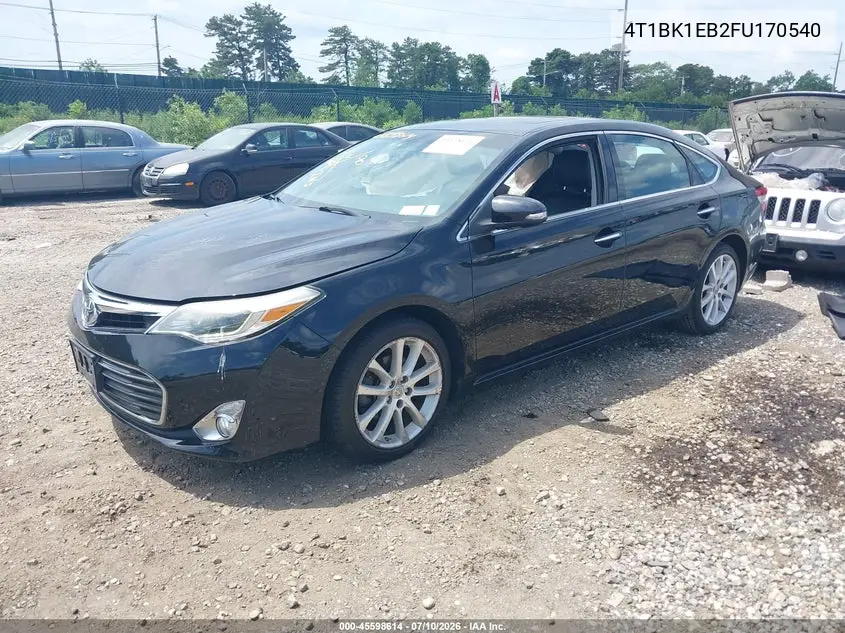 2015 Toyota Avalon Limited VIN: 4T1BK1EB2FU170540 Lot: 45598614