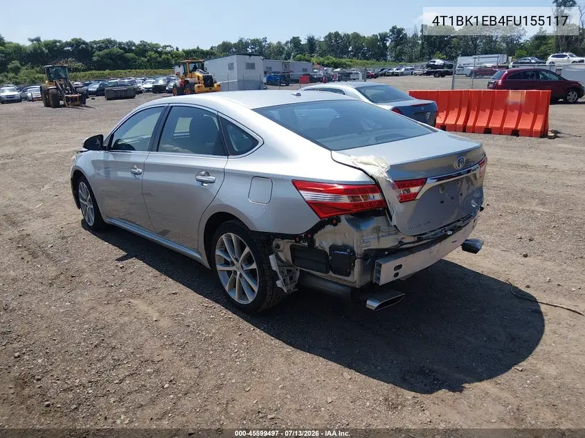 2015 Toyota Avalon Xle Touring VIN: 4T1BK1EB4FU155117 Lot: 45599497