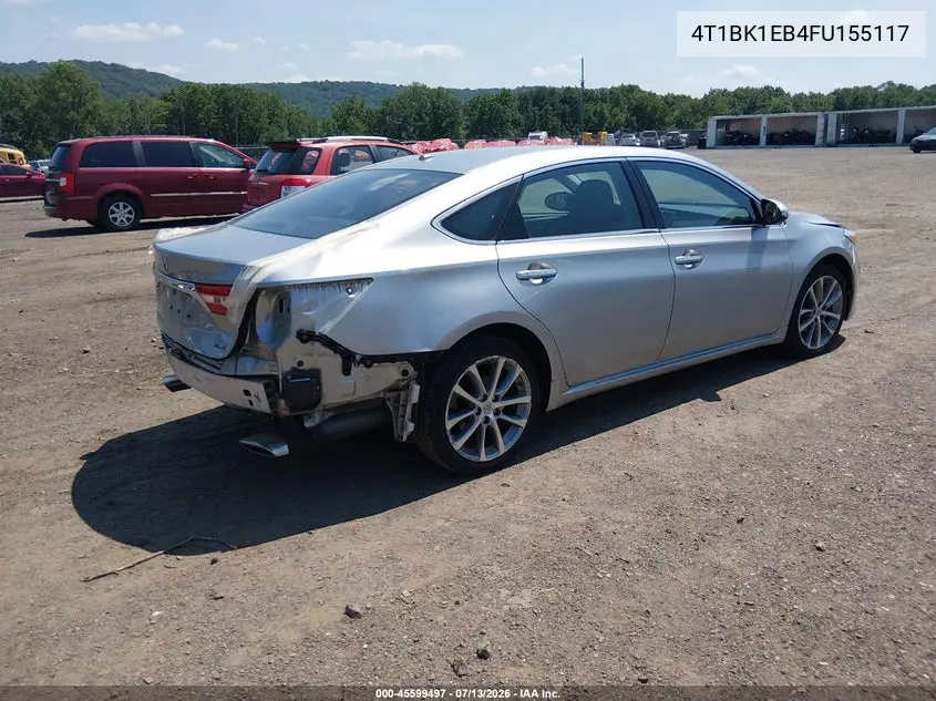 2015 Toyota Avalon Xle Touring VIN: 4T1BK1EB4FU155117 Lot: 45599497