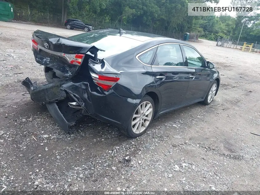 2015 Toyota Avalon Limited VIN: 4T1BK1EB5FU167728 Lot: 45599776