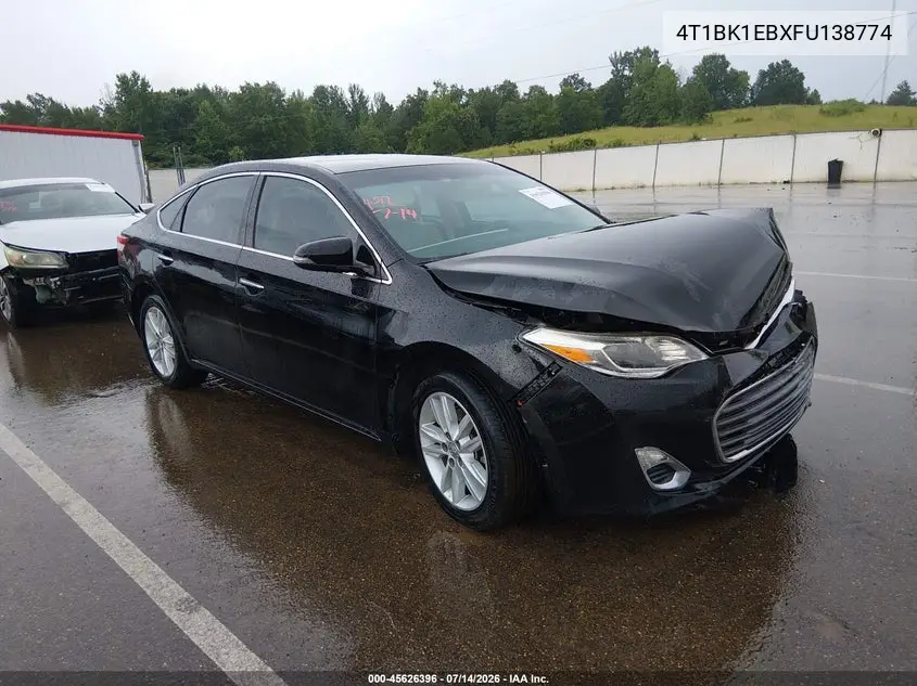 2015 Toyota Avalon Xle VIN: 4T1BK1EBXFU138774 Lot: 45626396