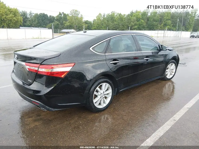 2015 Toyota Avalon Xle VIN: 4T1BK1EBXFU138774 Lot: 45626396