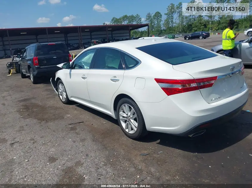 2015 Toyota Avalon Xle VIN: 4T1BK1EB0FU143160 Lot: 45648234