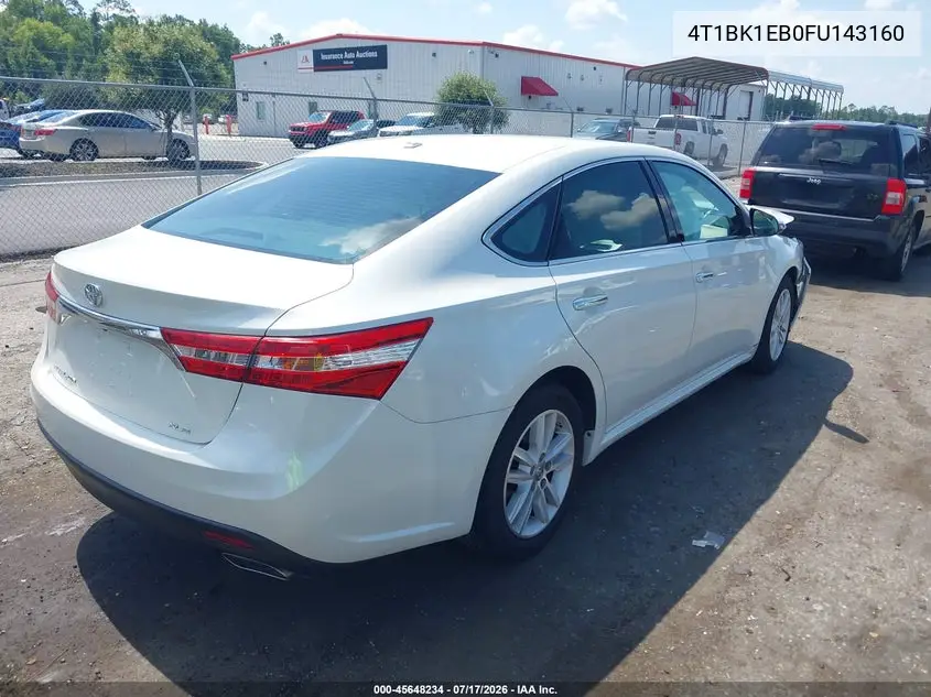 2015 Toyota Avalon Xle VIN: 4T1BK1EB0FU143160 Lot: 45648234