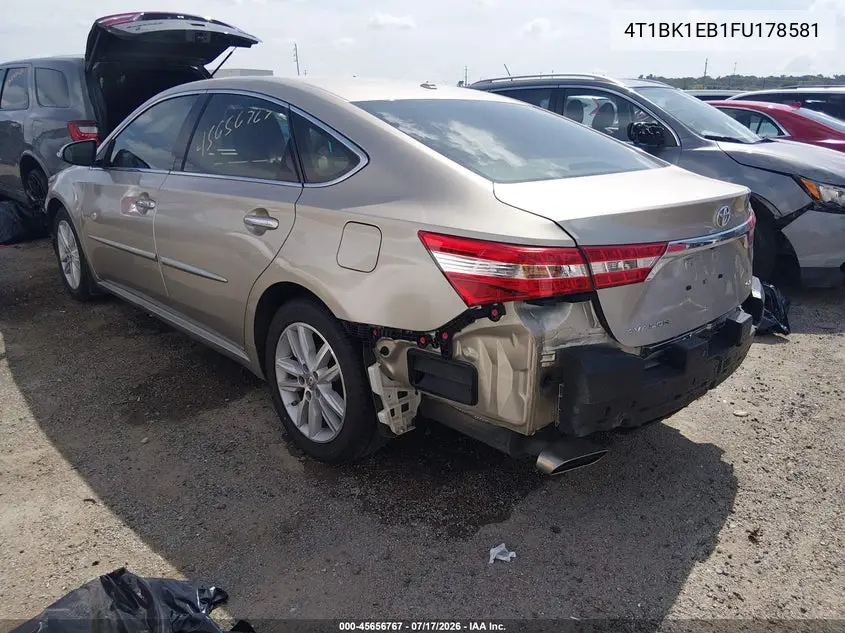 2015 Toyota Avalon Xle Premium VIN: 4T1BK1EB1FU178581 Lot: 45656767