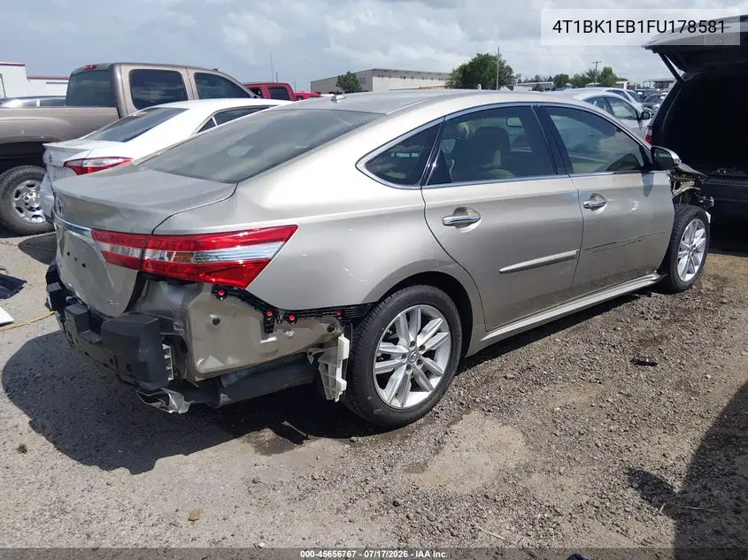 2015 Toyota Avalon Xle Premium VIN: 4T1BK1EB1FU178581 Lot: 45656767