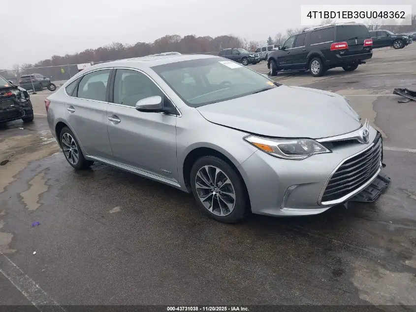 4T1BD1EB3GU048362 2016 Toyota Avalon Hybrid Xle Premium