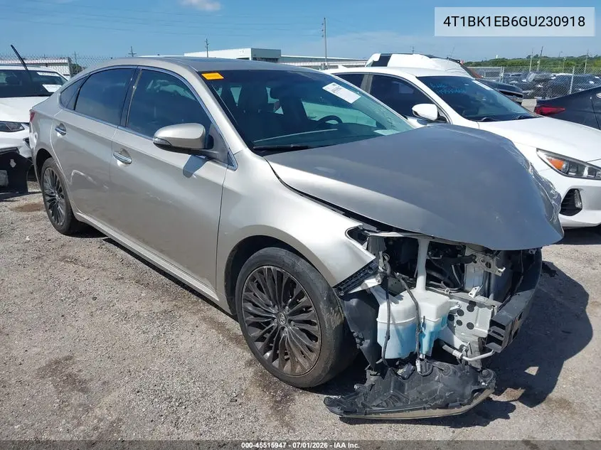 2016 Toyota Avalon Touring VIN: 4T1BK1EB6GU230918 Lot: 45515947