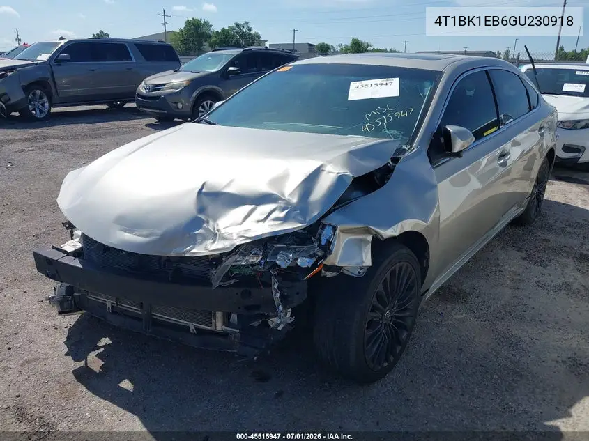 2016 Toyota Avalon Touring VIN: 4T1BK1EB6GU230918 Lot: 45515947