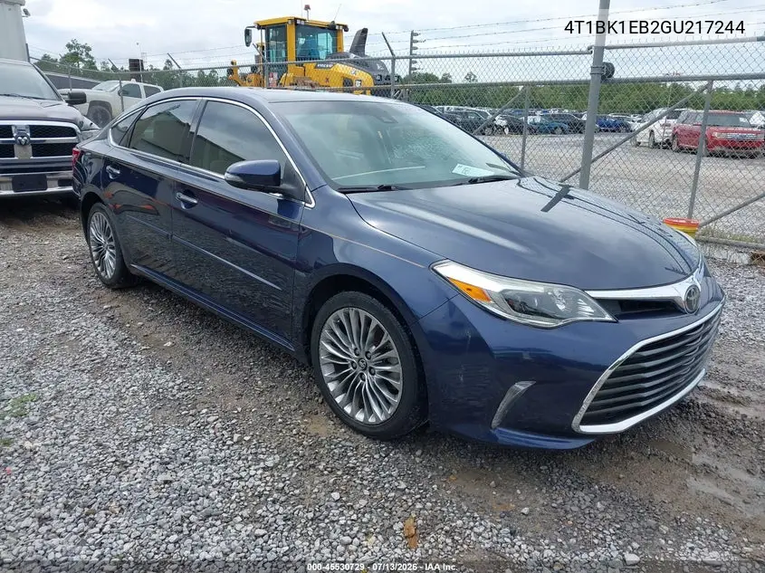 2016 Toyota Avalon Limited VIN: 4T1BK1EB2GU217244 Lot: 45530729