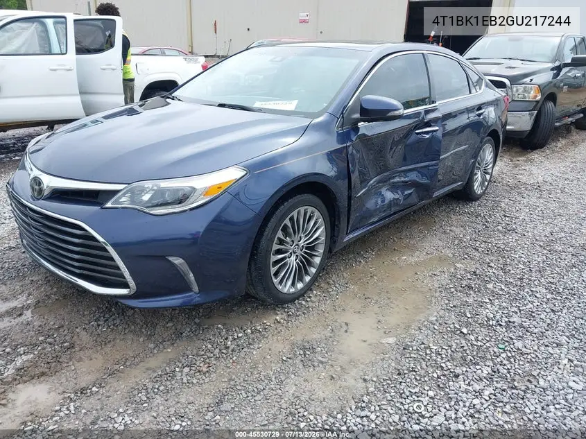 2016 Toyota Avalon Limited VIN: 4T1BK1EB2GU217244 Lot: 45530729