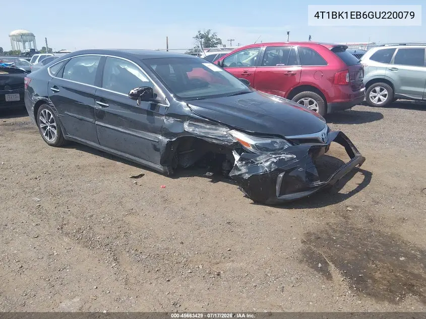 2016 Toyota Avalon Xle Premium VIN: 4T1BK1EB6GU220079 Lot: 45663429