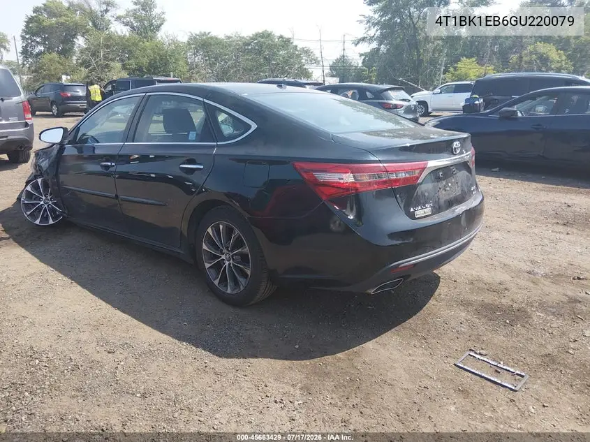 2016 Toyota Avalon Xle Premium VIN: 4T1BK1EB6GU220079 Lot: 45663429