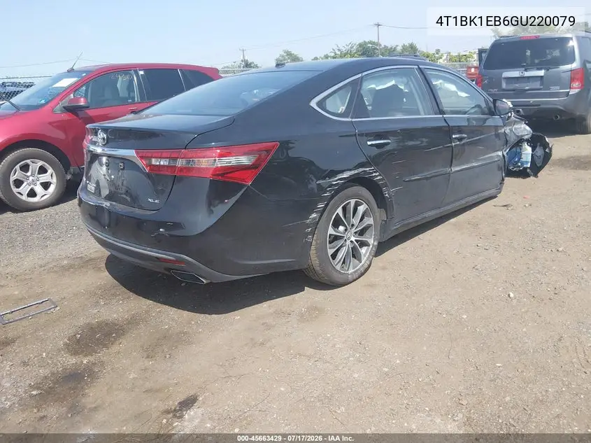 2016 Toyota Avalon Xle Premium VIN: 4T1BK1EB6GU220079 Lot: 45663429