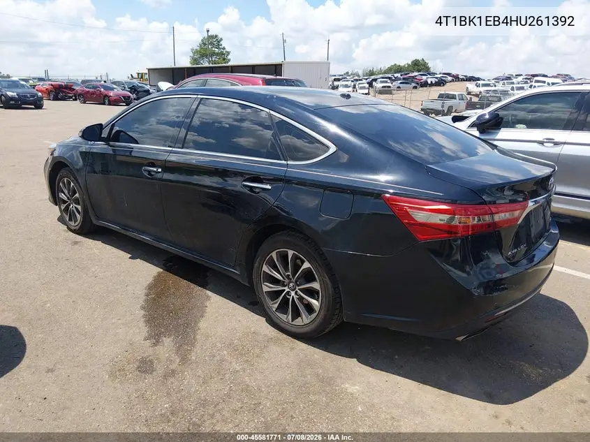 2017 Toyota Avalon Xle Premium VIN: 4T1BK1EB4HU261392 Lot: 45581771