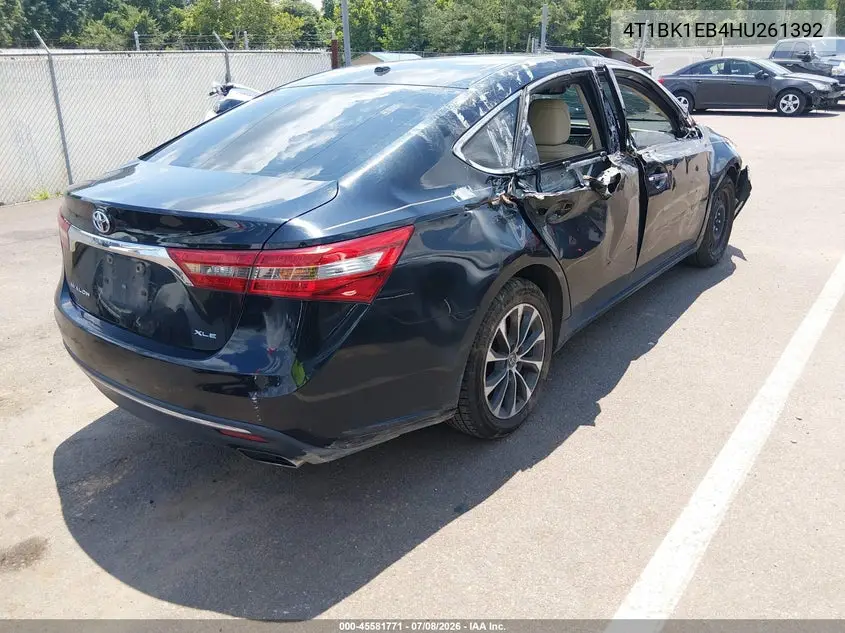 2017 Toyota Avalon Xle Premium VIN: 4T1BK1EB4HU261392 Lot: 45581771