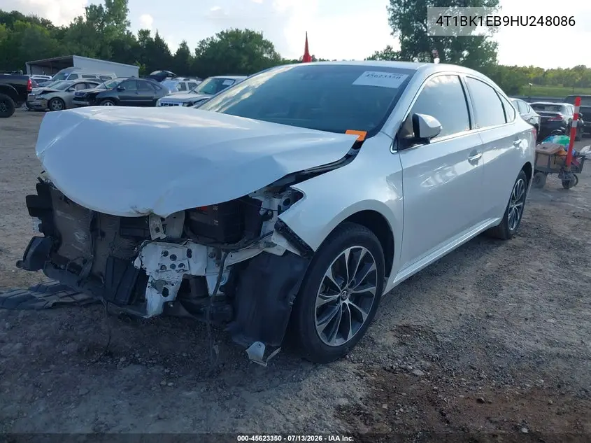 2017 Toyota Avalon Xle Premium VIN: 4T1BK1EB9HU248086 Lot: 45623350