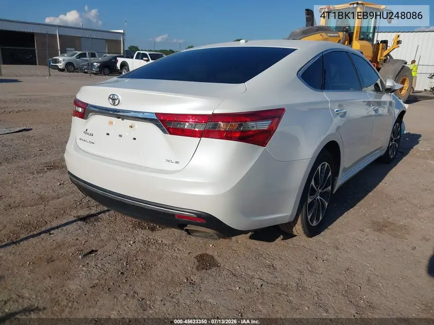 2017 Toyota Avalon Xle Premium VIN: 4T1BK1EB9HU248086 Lot: 45623350