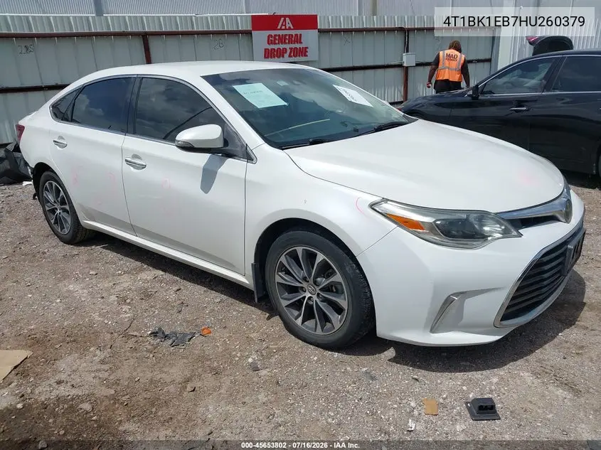2017 Toyota Avalon Xle VIN: 4T1BK1EB7HU260379 Lot: 45653802