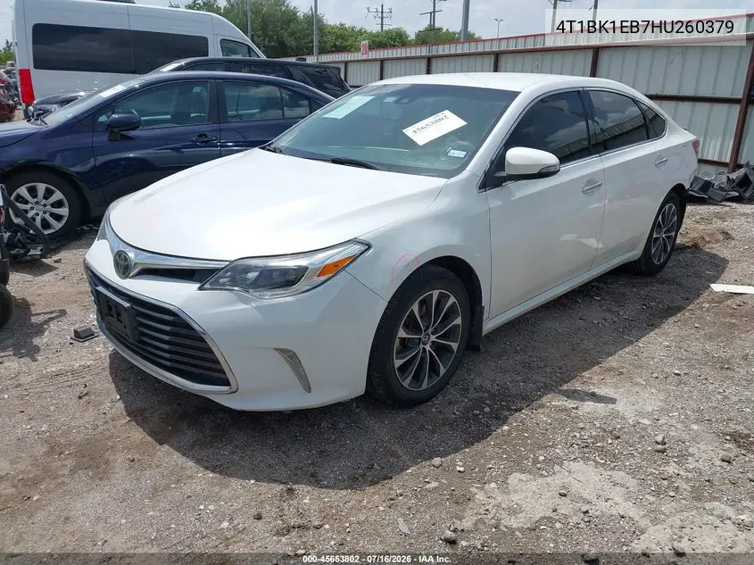 2017 Toyota Avalon Xle VIN: 4T1BK1EB7HU260379 Lot: 45653802