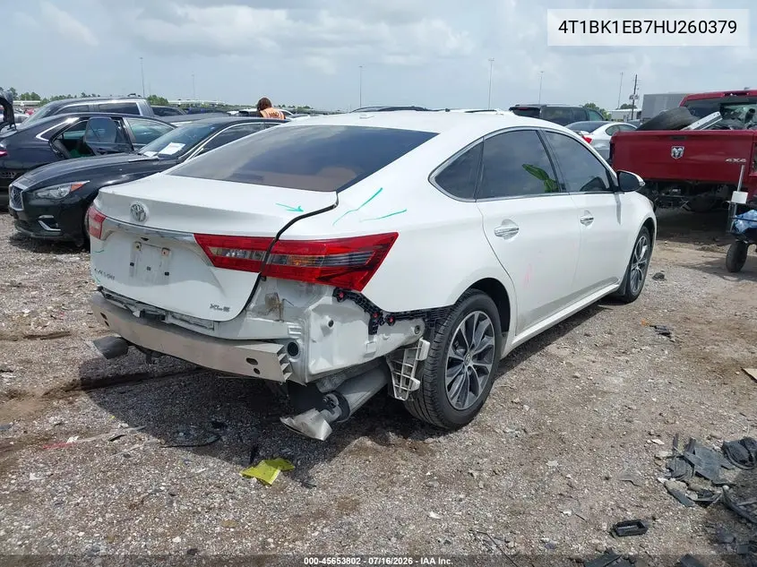 2017 Toyota Avalon Xle VIN: 4T1BK1EB7HU260379 Lot: 45653802