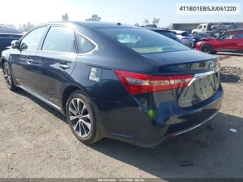 4T1BD1EB5JU061220 2018 Toyota Avalon Hybrid Xle
