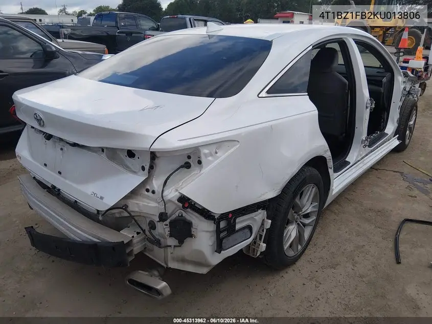2019 Toyota Avalon Xle VIN: 4T1BZ1FB2KU013806 Lot: 45313962