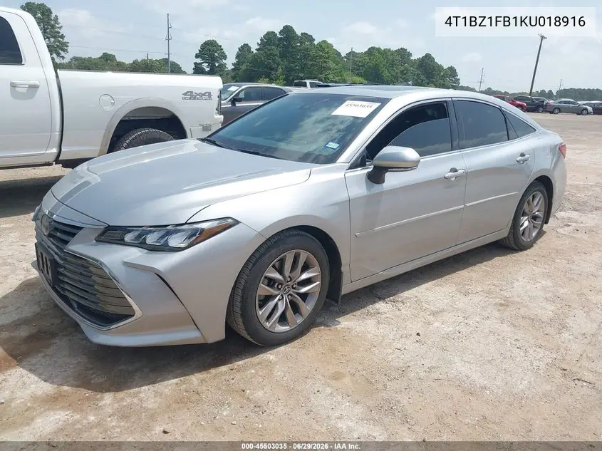 2019 Toyota Avalon Xle VIN: 4T1BZ1FB1KU018916 Lot: 45503035