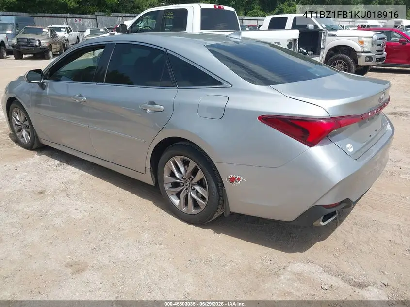 2019 Toyota Avalon Xle VIN: 4T1BZ1FB1KU018916 Lot: 45503035