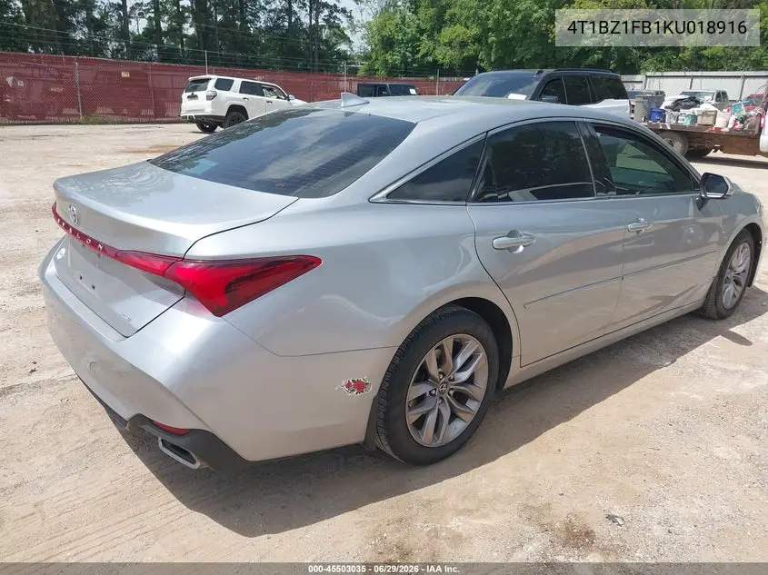2019 Toyota Avalon Xle VIN: 4T1BZ1FB1KU018916 Lot: 45503035