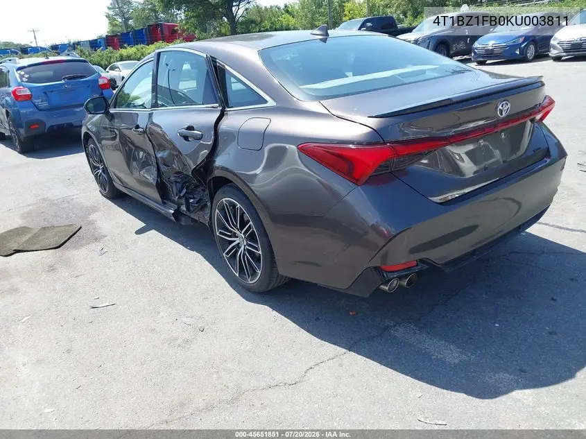 2019 Toyota Avalon Xse VIN: 4T1BZ1FB0KU003811 Lot: 45651851